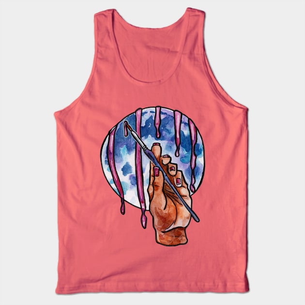 The Pink Moon Tank Top by JenTheTracy